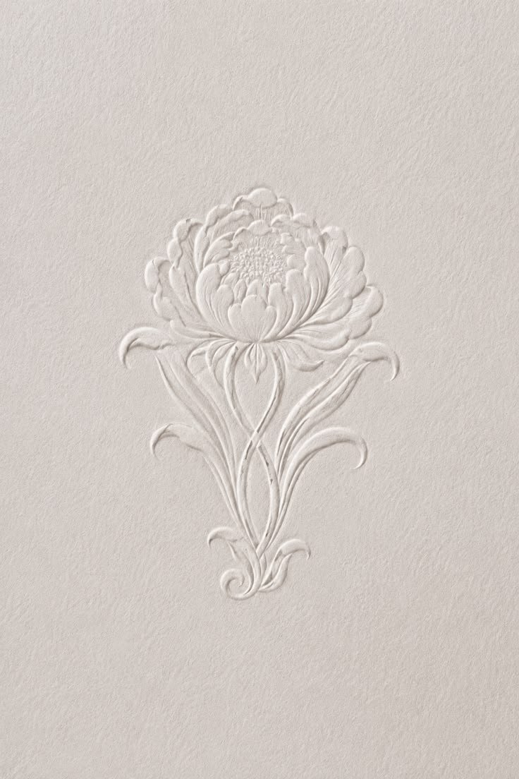 Orquídea en relieve sobre papel, imagen del caso de éxito de estética