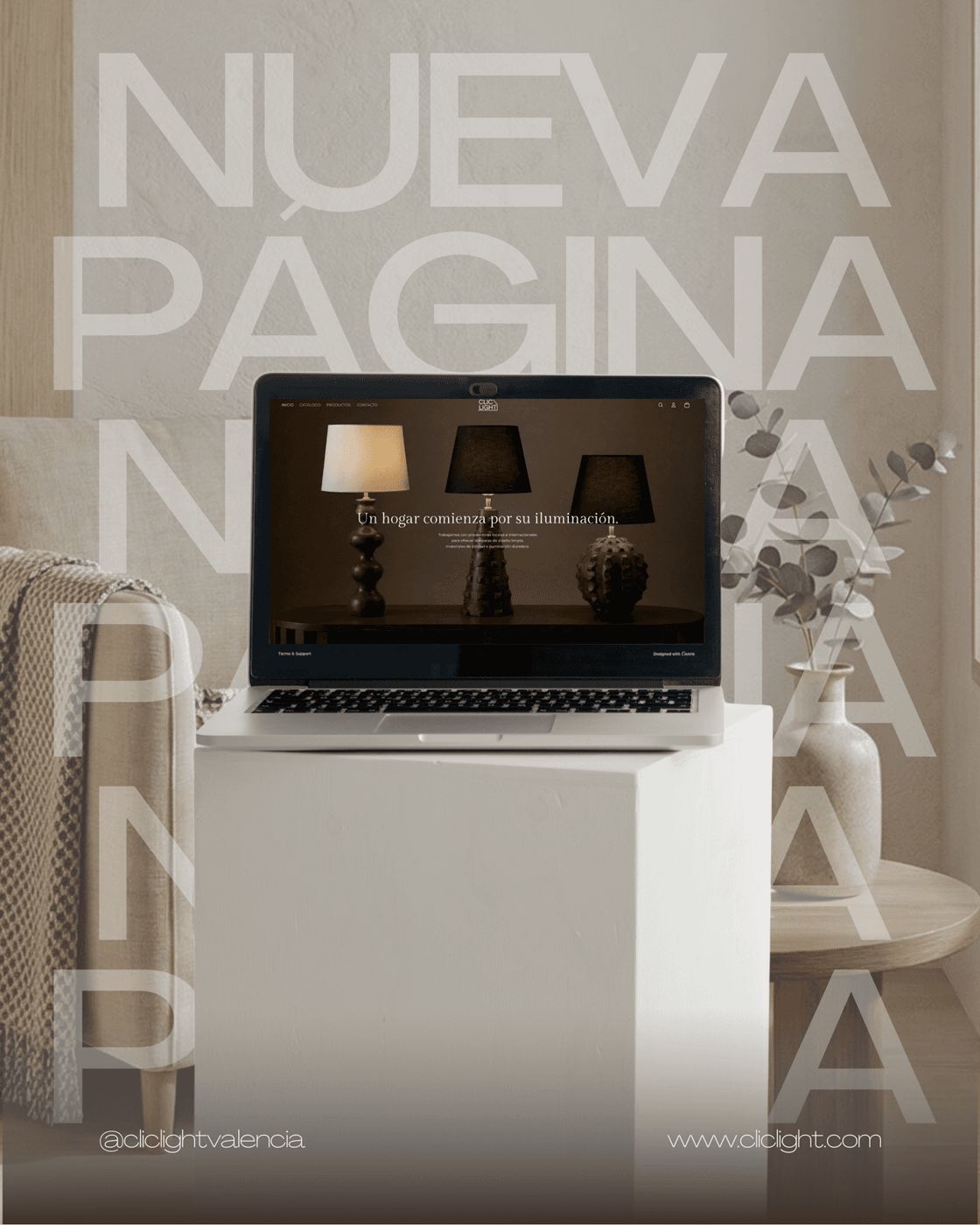 Lanzamiento de página web para una marca